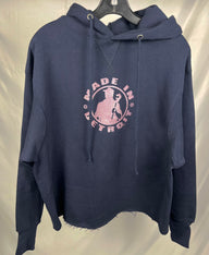 (1 of 1) Ladies Rose Gold MID Navy Hoodie - XS