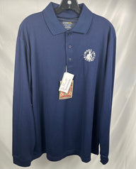 (1 of 1) MID Navy Long Sleeve Polo - LARGE