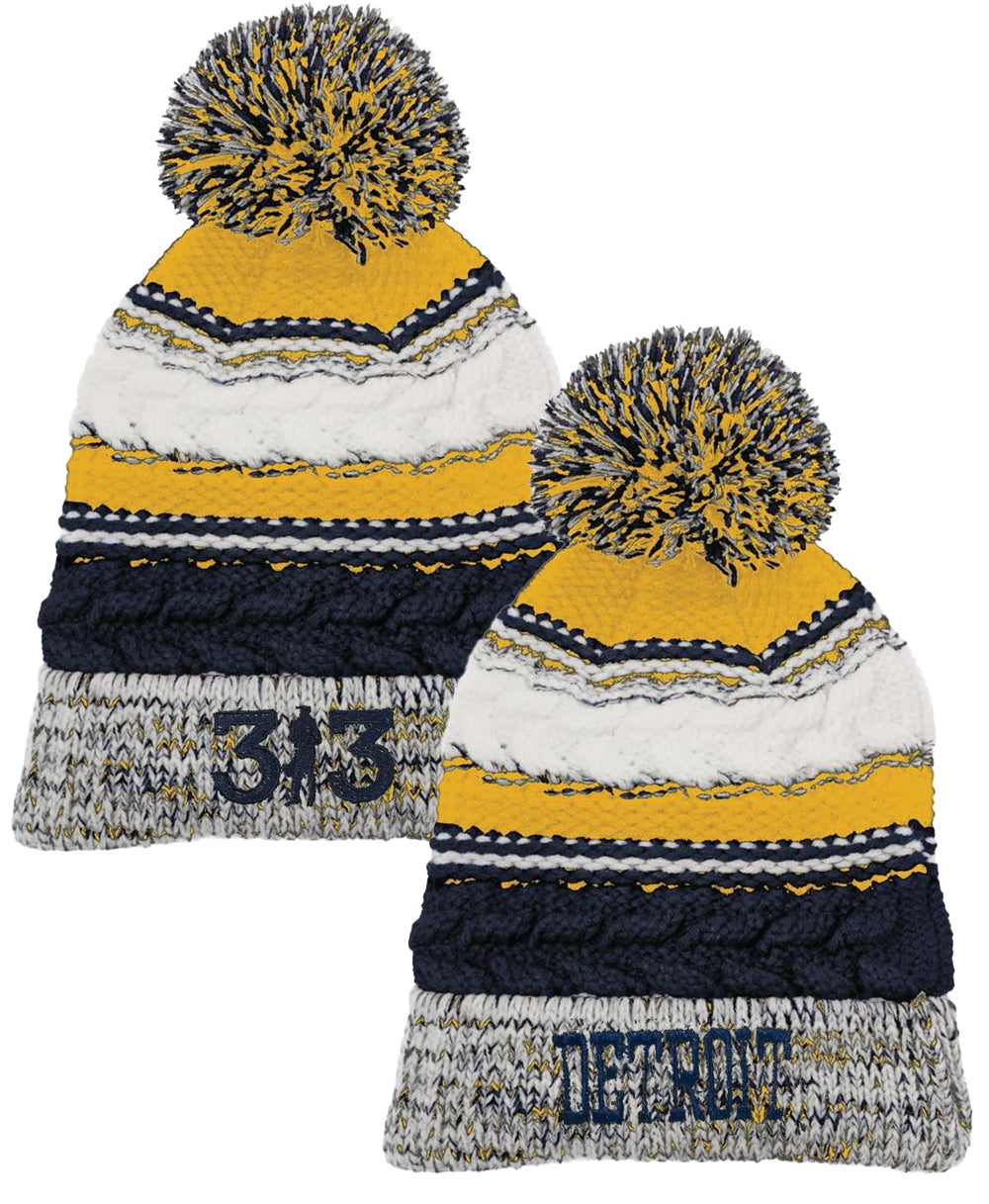 Detroit Pom Beanies