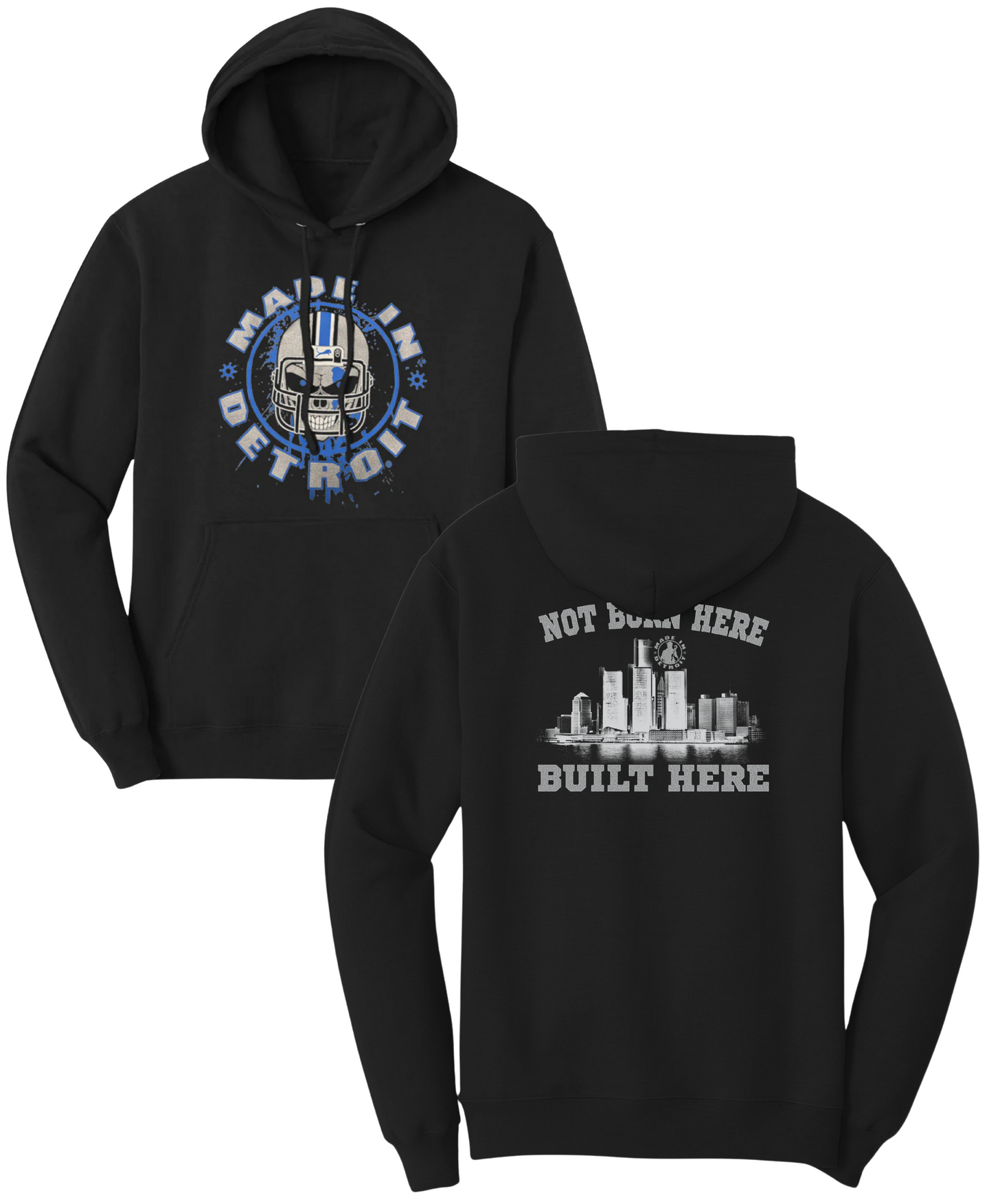 Not Born Here, Built Here Silver Helmet Skull