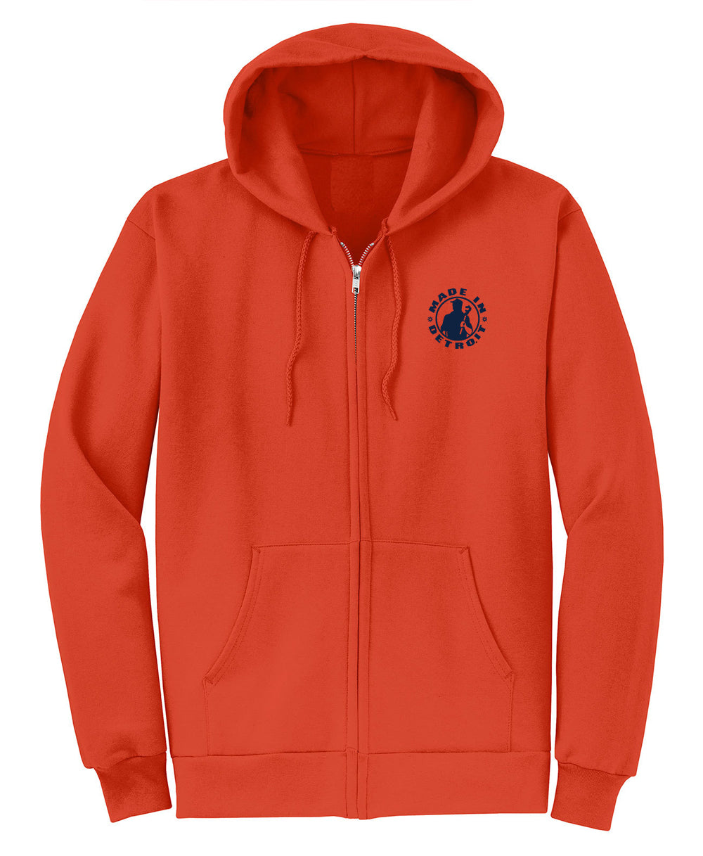 MID Navy Big Cat Orange Zip-Up