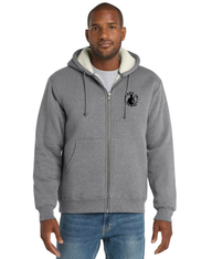 MID Heavyweight Sherpa Lined Grey Zip Up