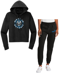 Ladies Crop Grit/MID Helmet Skull Sweatsuit
