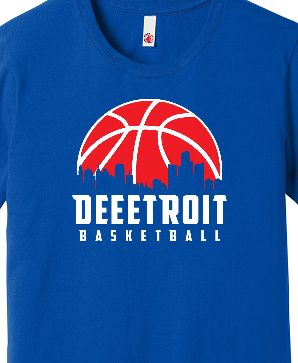 Detroit Pistons Shirt Womens Small Blue Red V Neck NBA Basketball