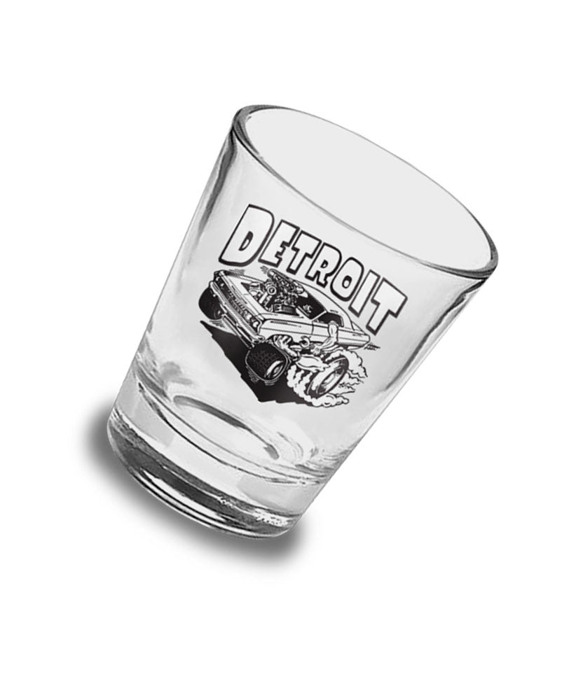 Detroit Roach Muscle Shot Glass