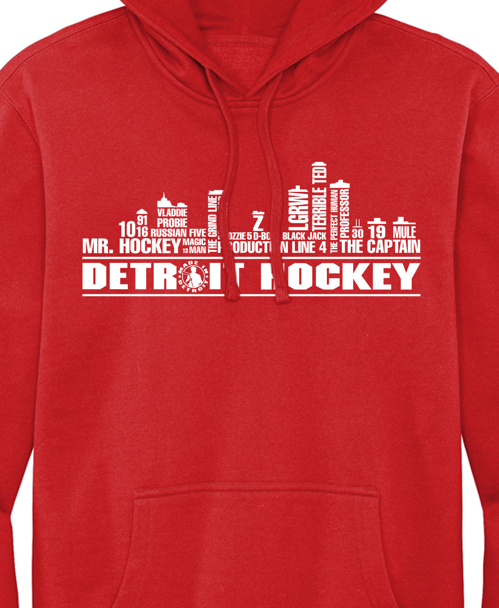Detroit Hockey Skyline Pullover