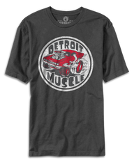 Detroit Muscle Roach design printed on Smoke T-shirt