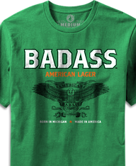 Unisex Badass American Lager - Kelly Green