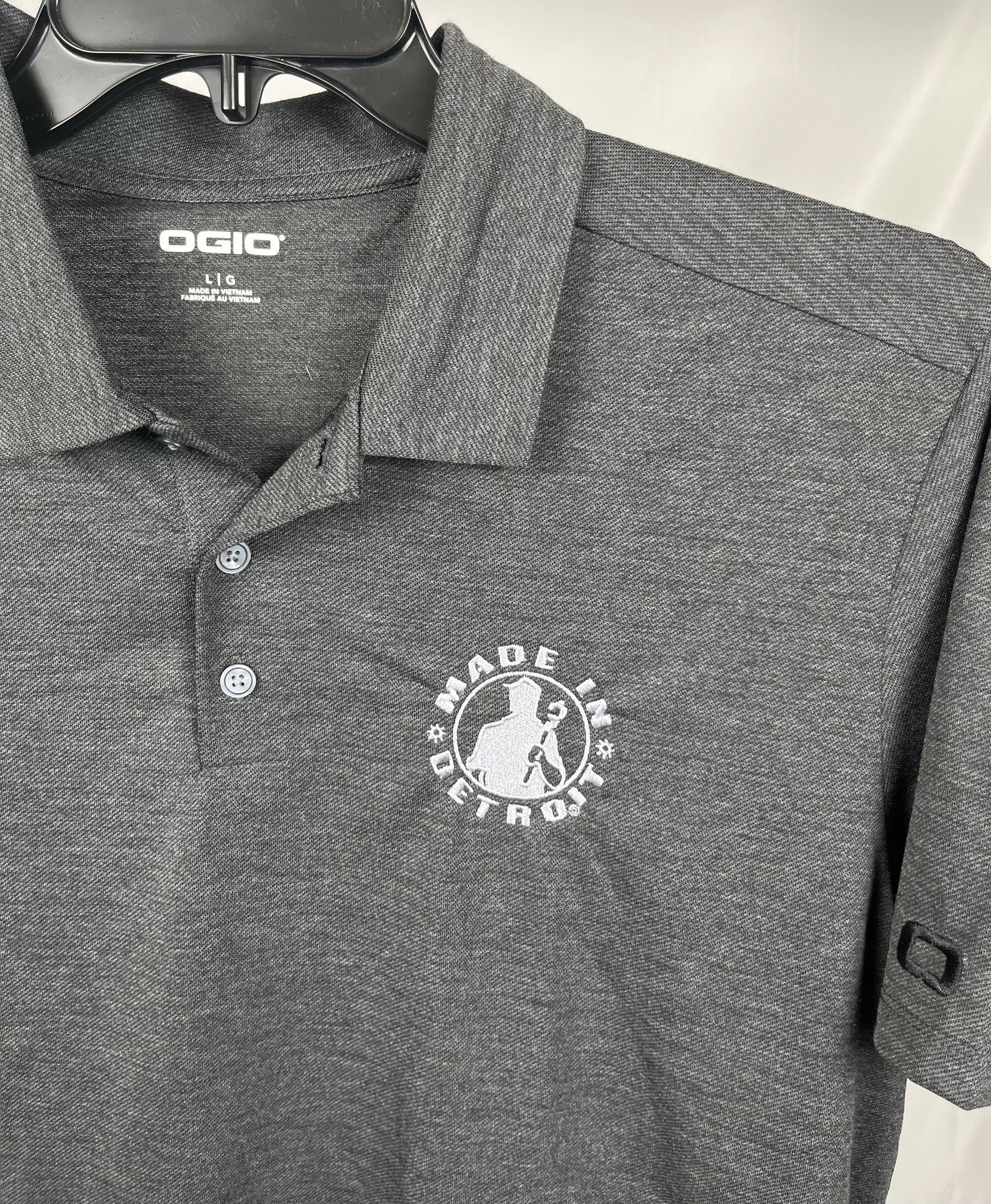 NEW (1 of 1) Silver MID Dark Grey OG Polo - LARGE