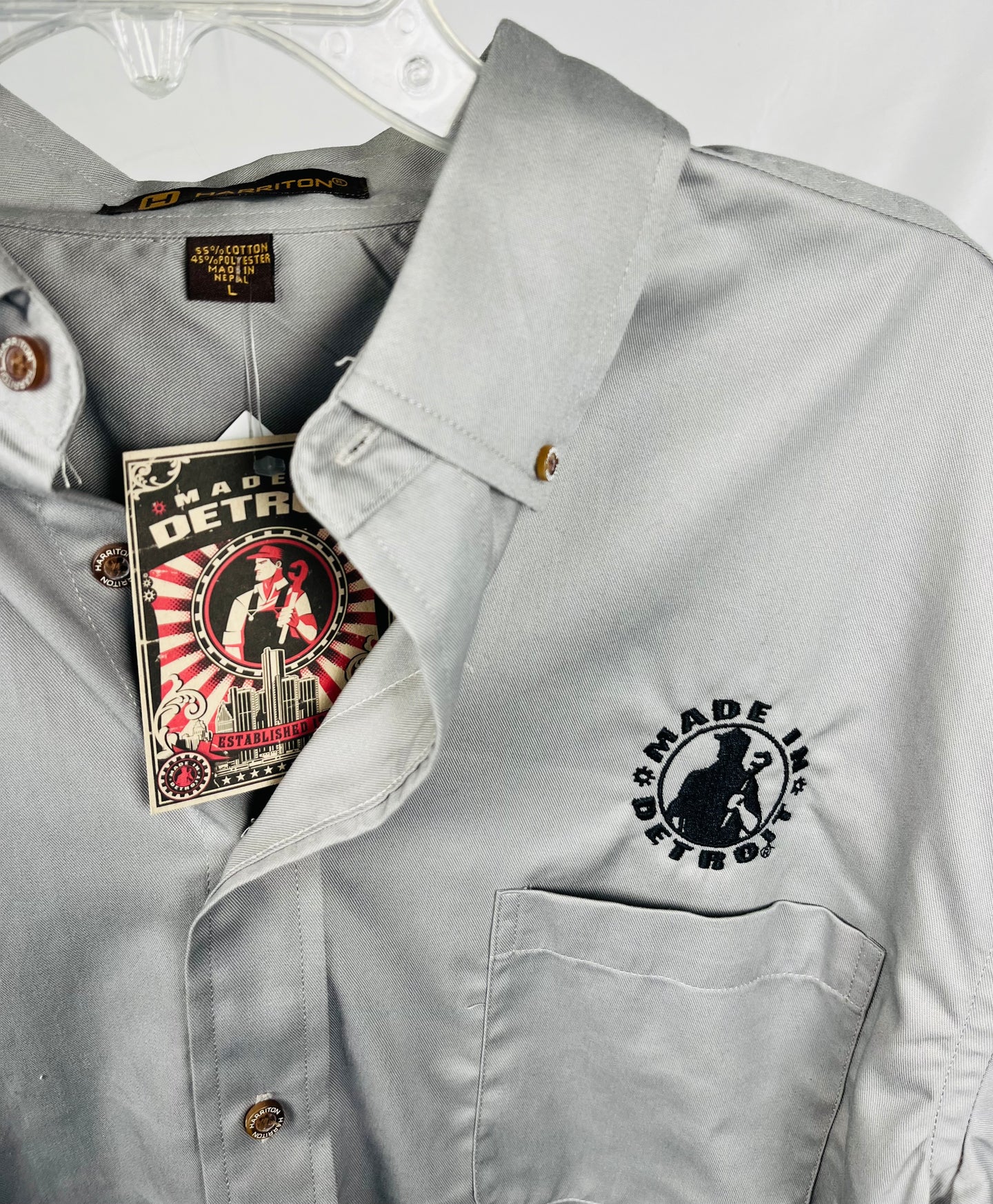(1 of 1) MID Grey Button Up - LARGE