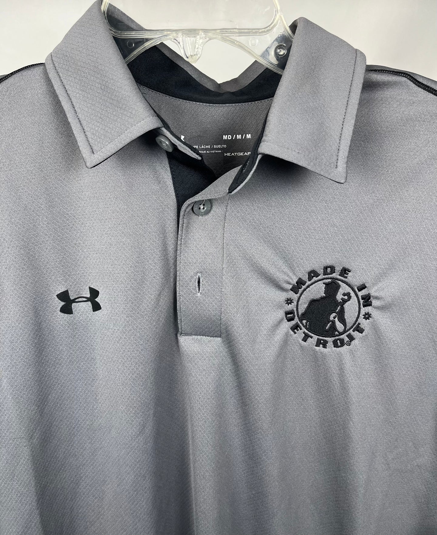 NEW (1 of 1) Blk MID Grey Polo - MEDIUM