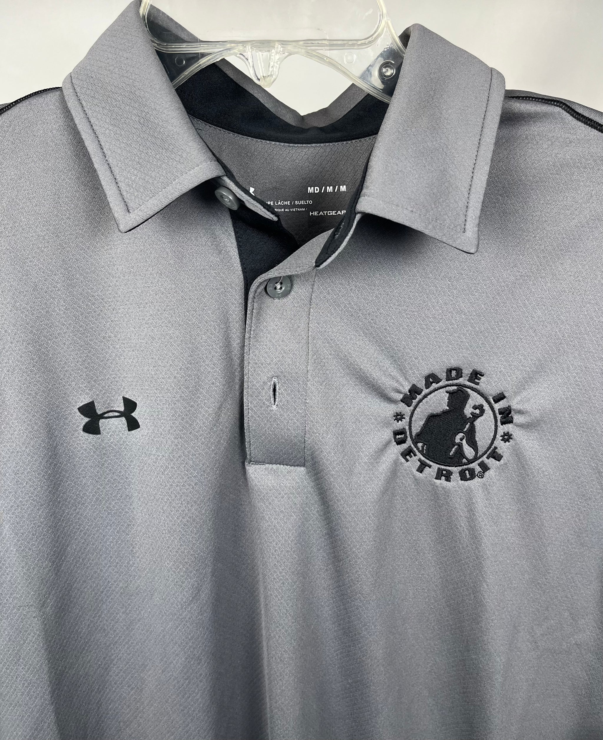 NEW (1 of 1) Blk MID Grey Polo - MEDIUM