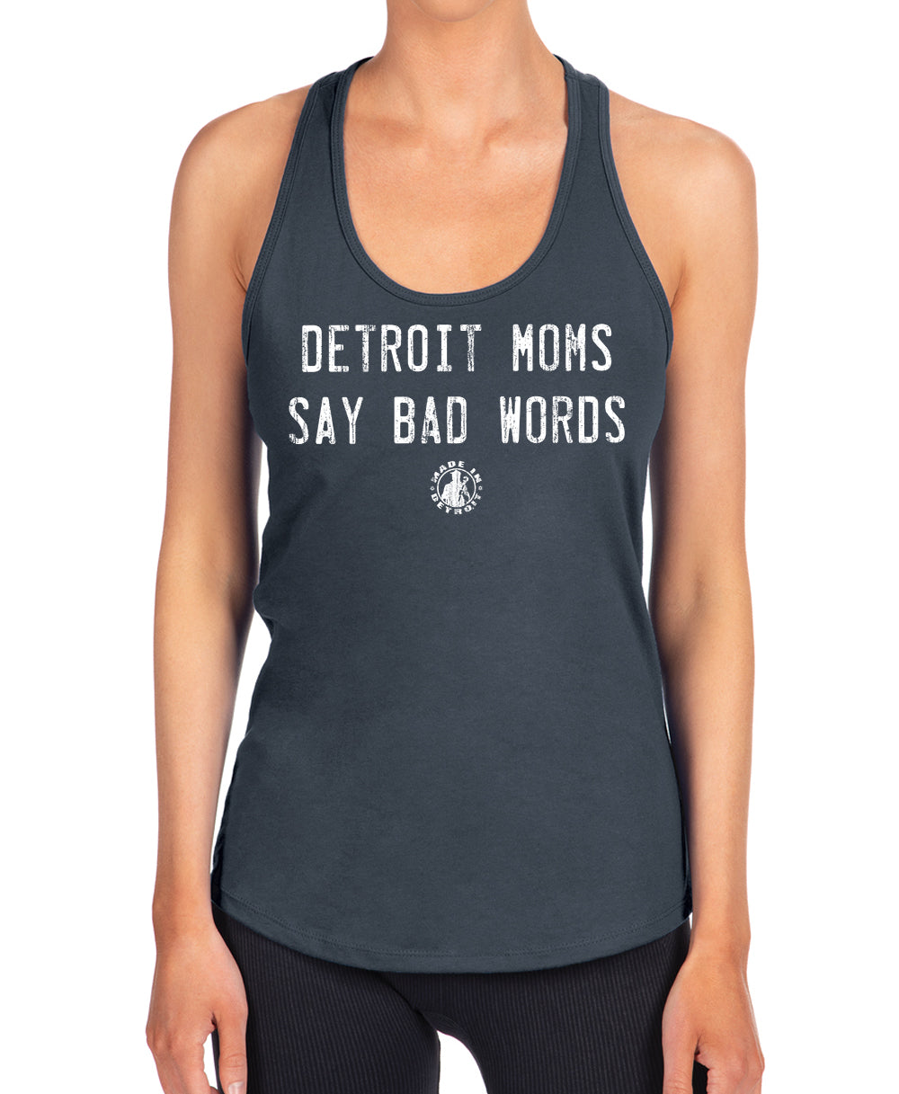 Detroit Moms Say Bad Words Racerback Tanks