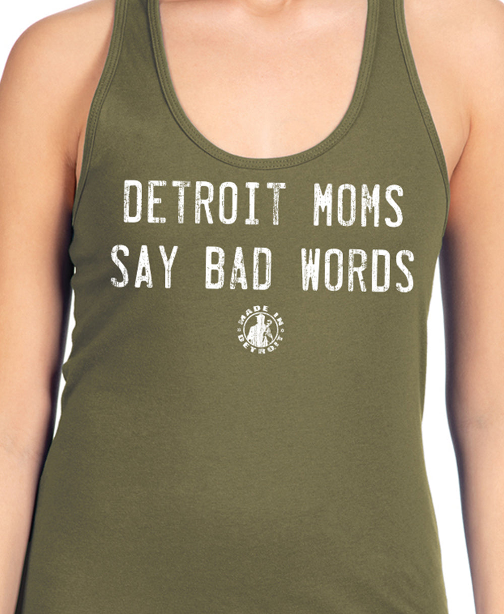 Detroit Moms Say Bad Words Racerback Tanks