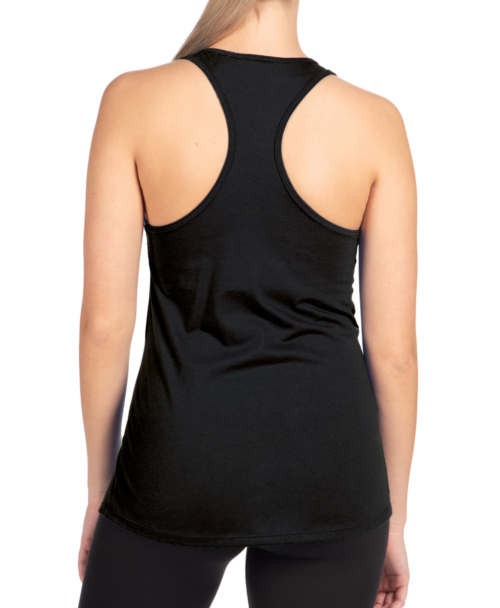 Ladies MID Black Racerback Tank