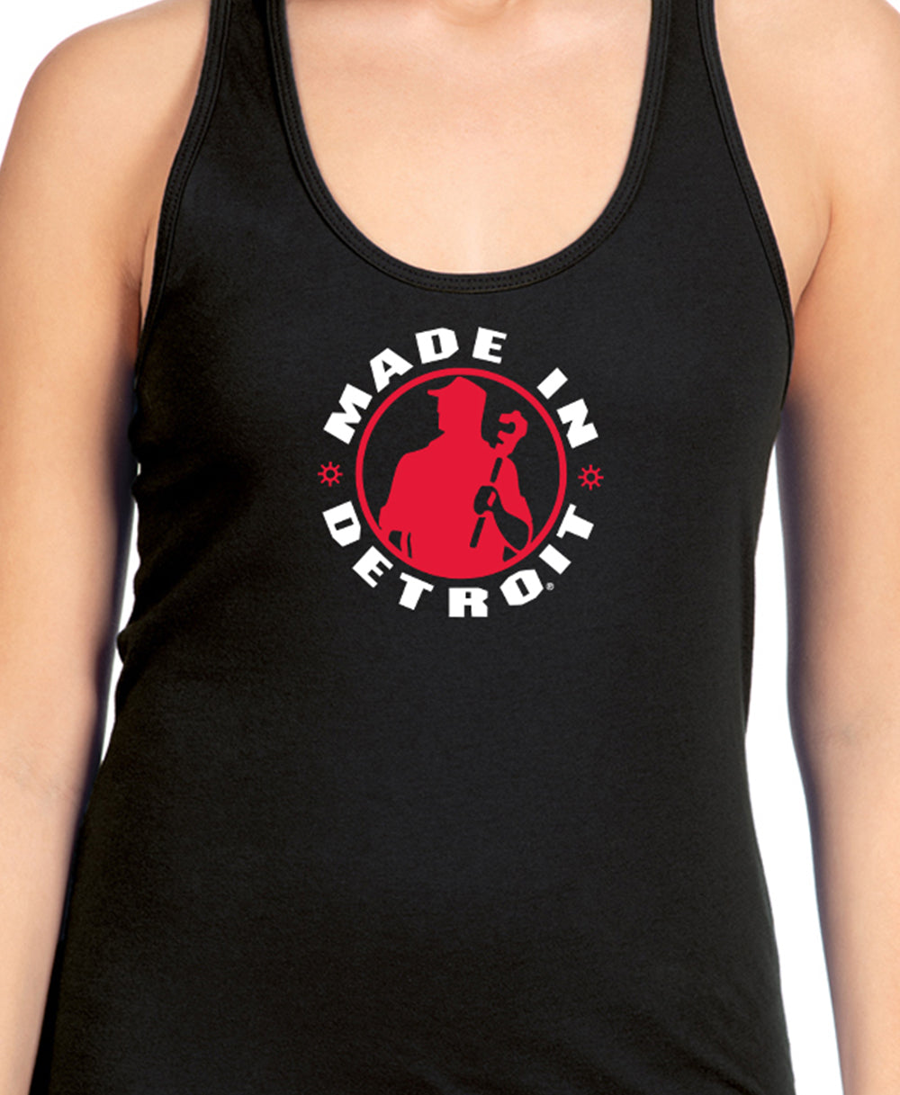 Ladies MID Black Racerback Tank