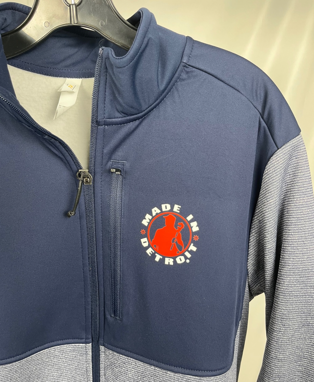 (1 of 1) MID Hybrid Navy Zip Up - LARGE