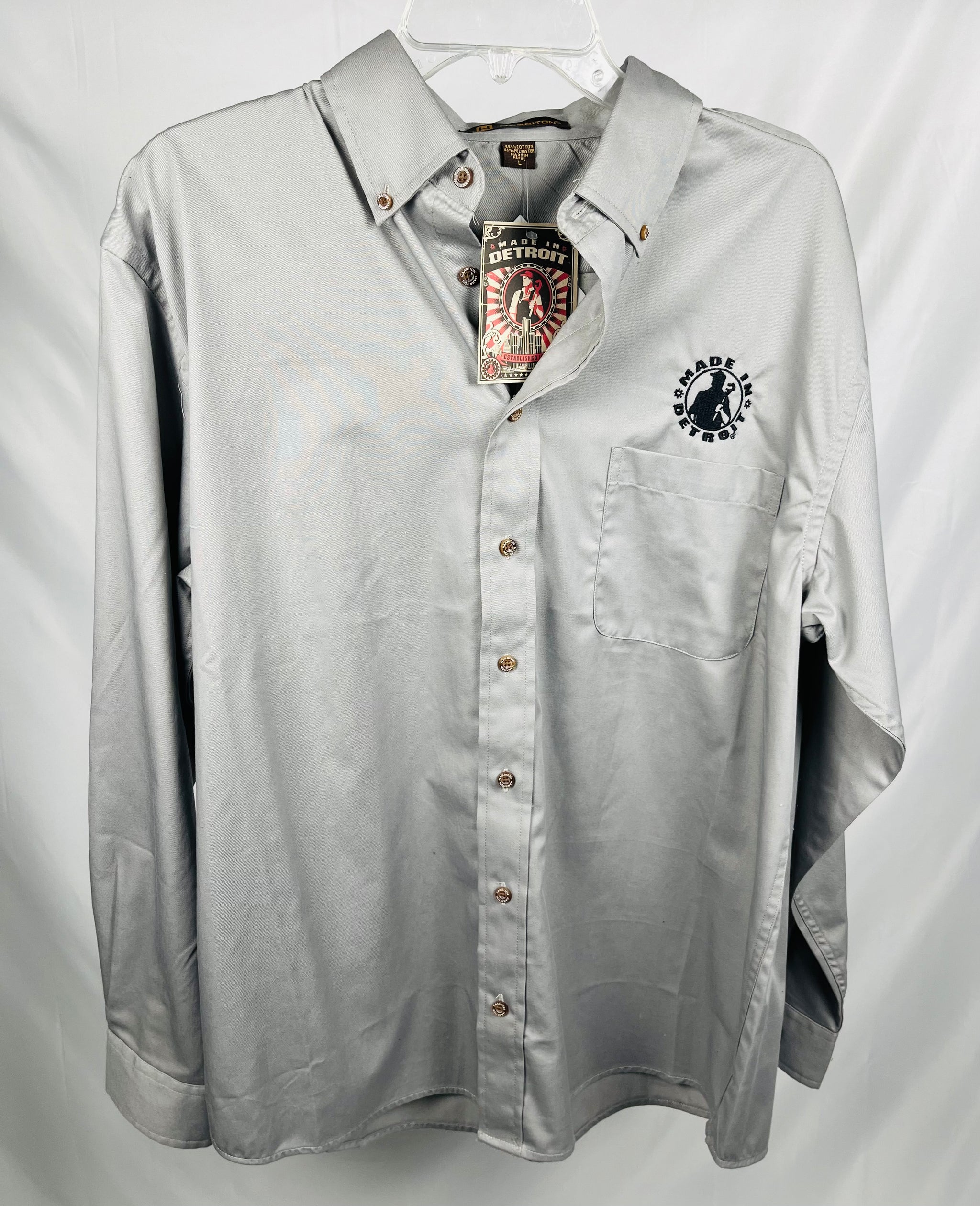 (1 of 1) MID Grey Button Up - LARGE