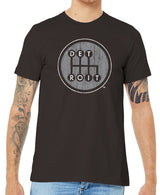 Shifter Distressed Brown Shirt