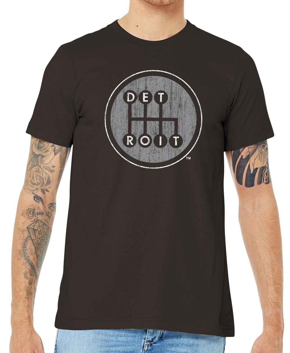 Shifter Distressed Brown Shirt