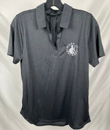 NEW (1 of 1) Ladies Silver MID Black Polo - MEDIUM