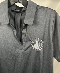 NEW (1 of 1) Ladies Silver MID Black Polo - MEDIUM