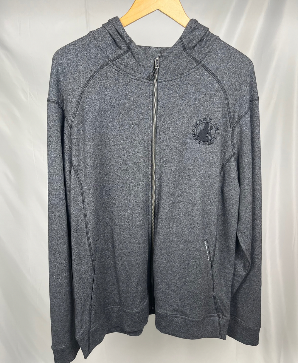 (1 of 1) MID Heather Grey Performance Zip Up - XL