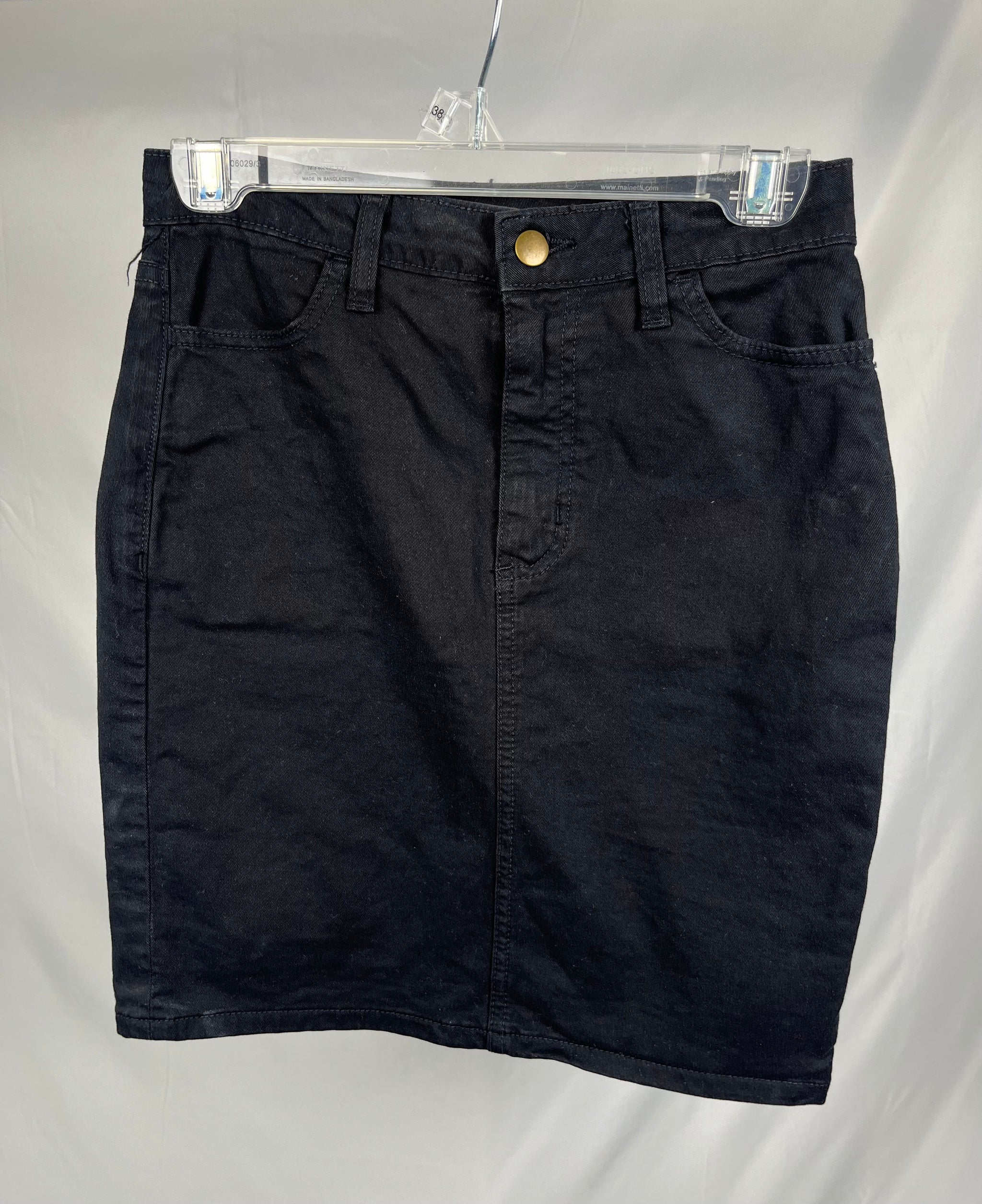 (1 of 1) Vintage MID Black Jean Skirt - MEDIUM
