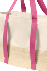 MID Tie Dye Straw Market Tote