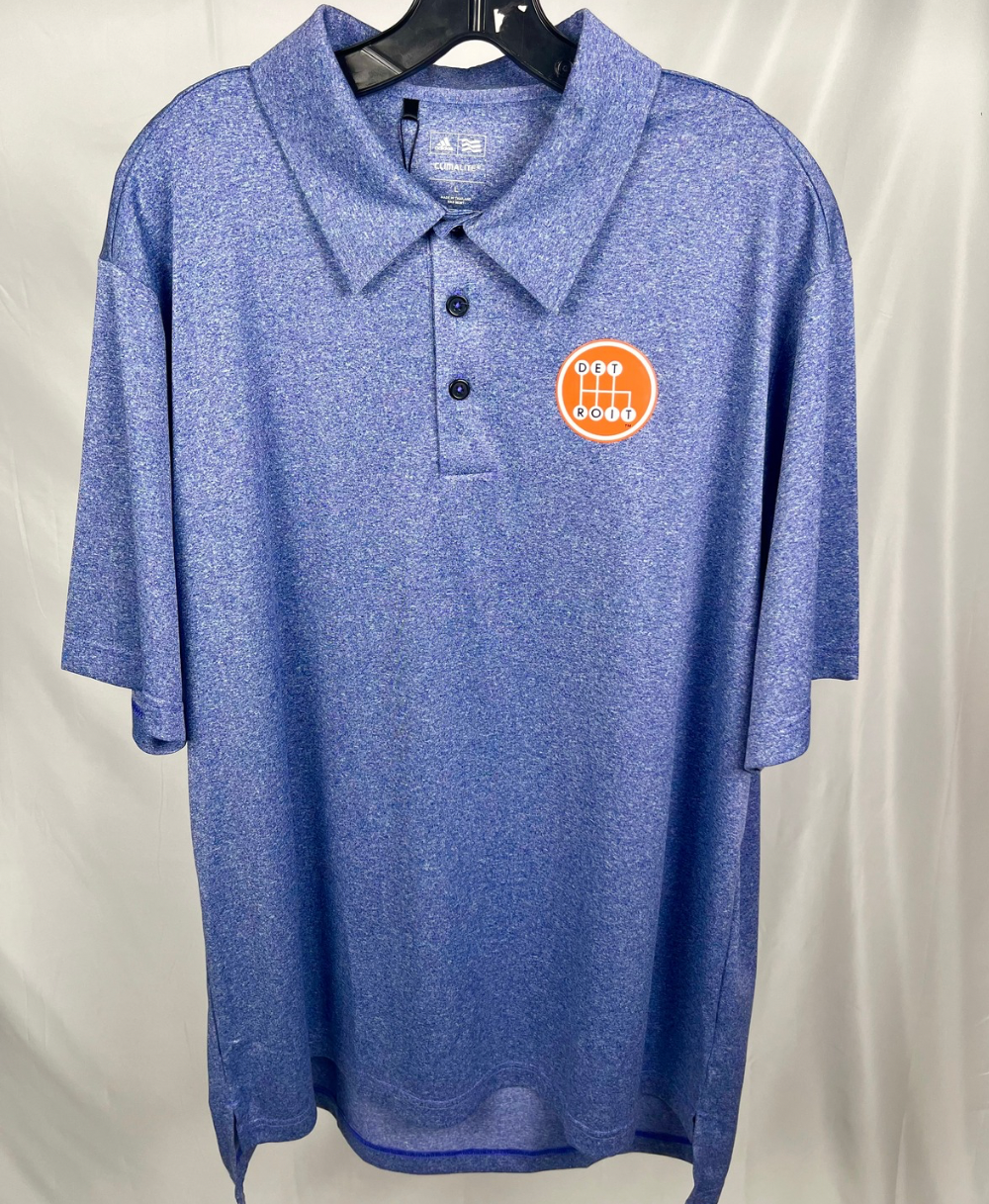 (1 of 1) Orange Shifter Heather Navy Polo - LARGE