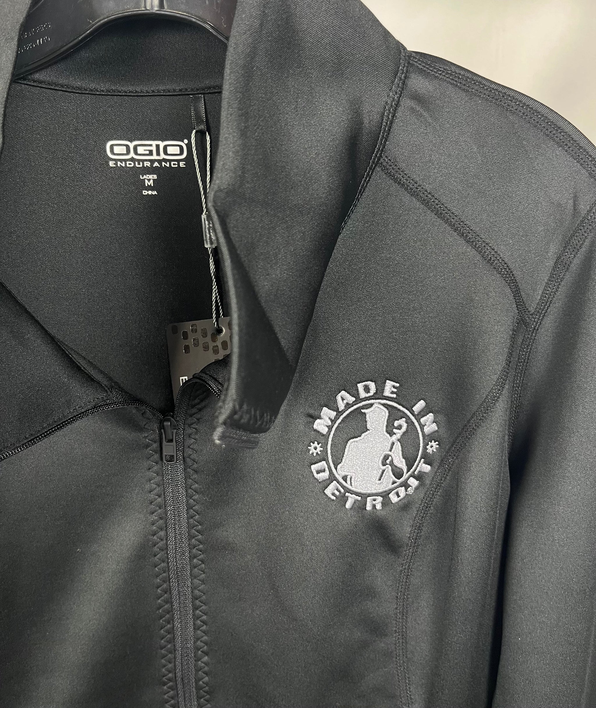 NEW (1 of 1) Ladies Silver MID Black OG Zip Up - MEDIUM