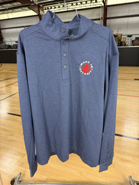 NEW (1 of 1) MID BB Navy 1/4 Button Up - 2X