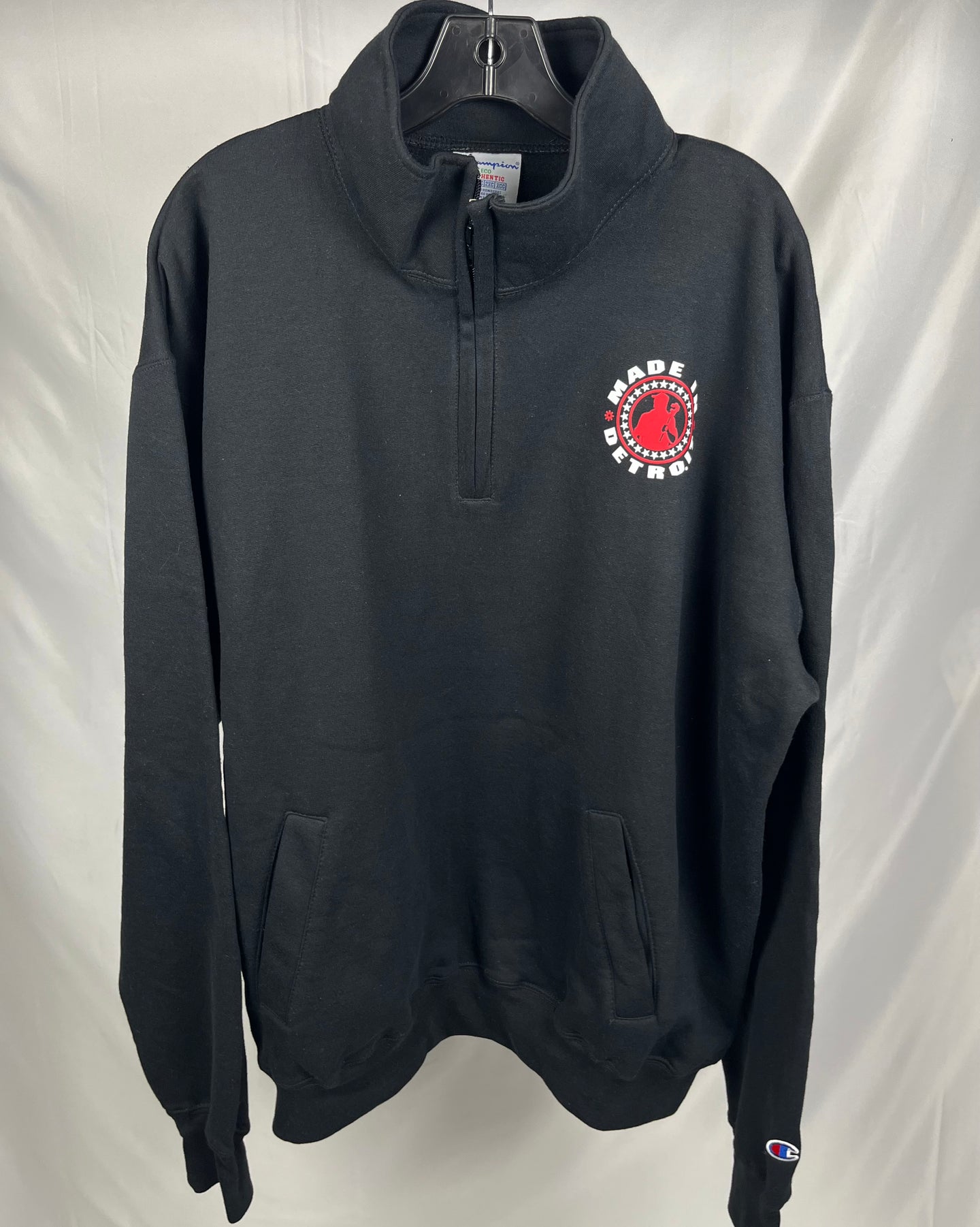 (2 of 2) MID Stars Black 1/4 Zip - LARGE/2XL