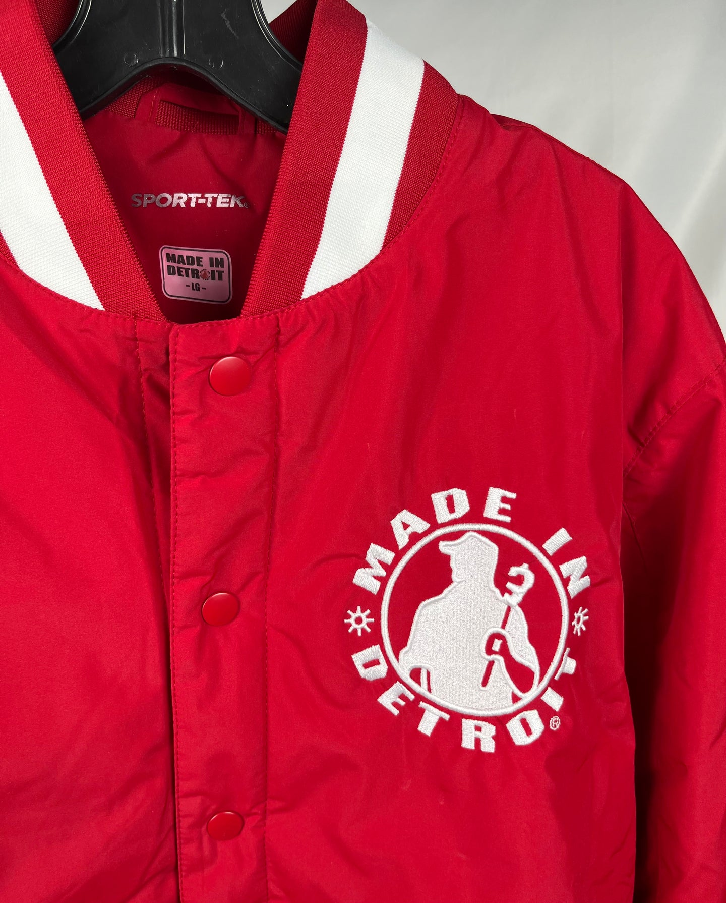(1 of 1) MID Red Insulated Varsity Jacket - LARGE