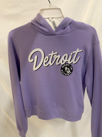 DETROIT SCRIPT ROSIE Crop Hoodies - SMALL