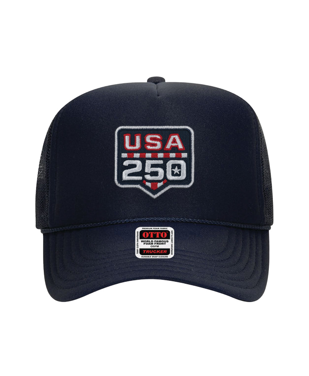 USA 250 Navy Foam Truckers
