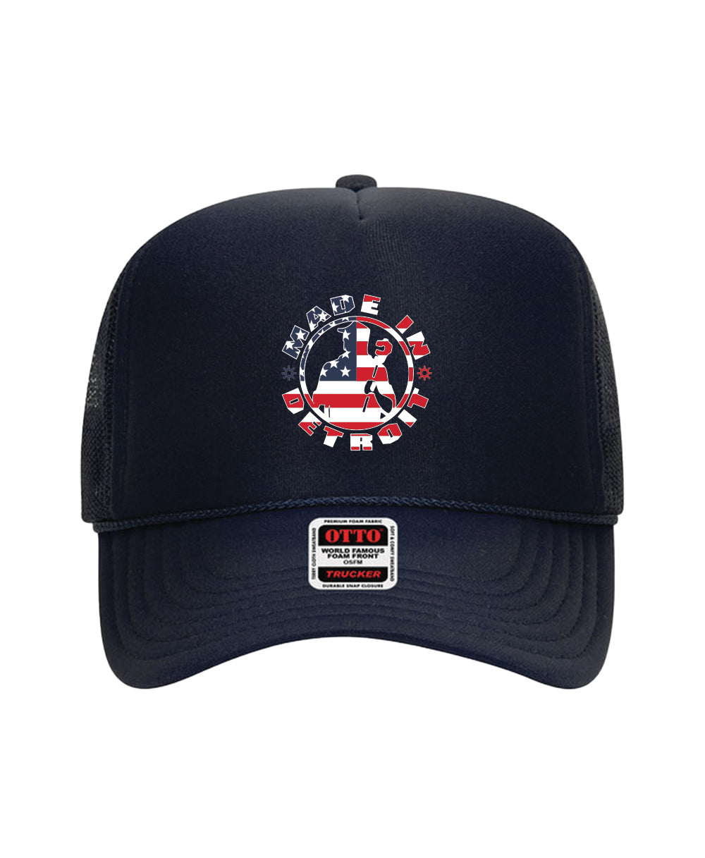 USA 250 Navy Foam Truckers Hat