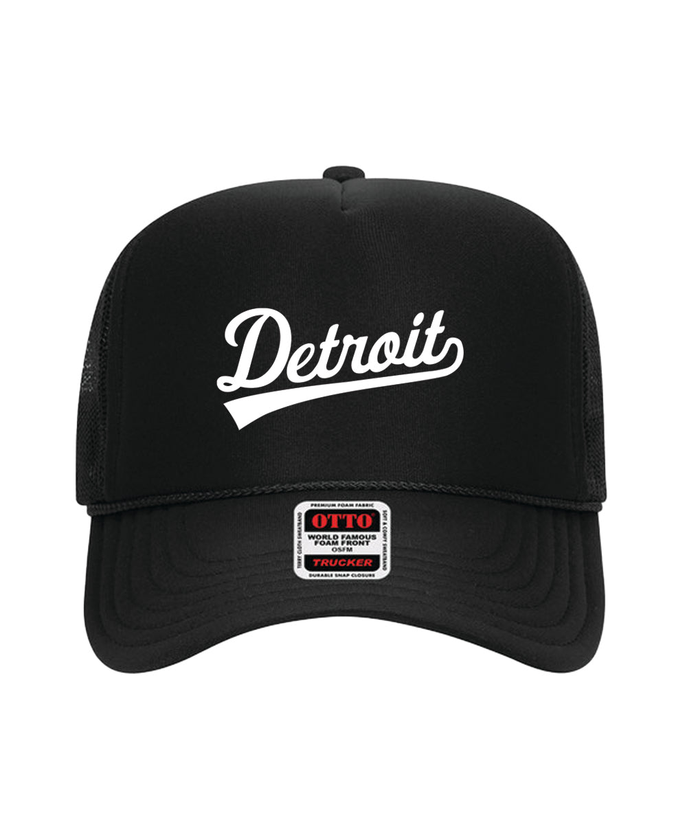 Detroit Script Foam Trucker