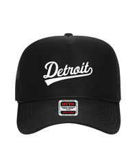 Detroit Script Foam Trucker