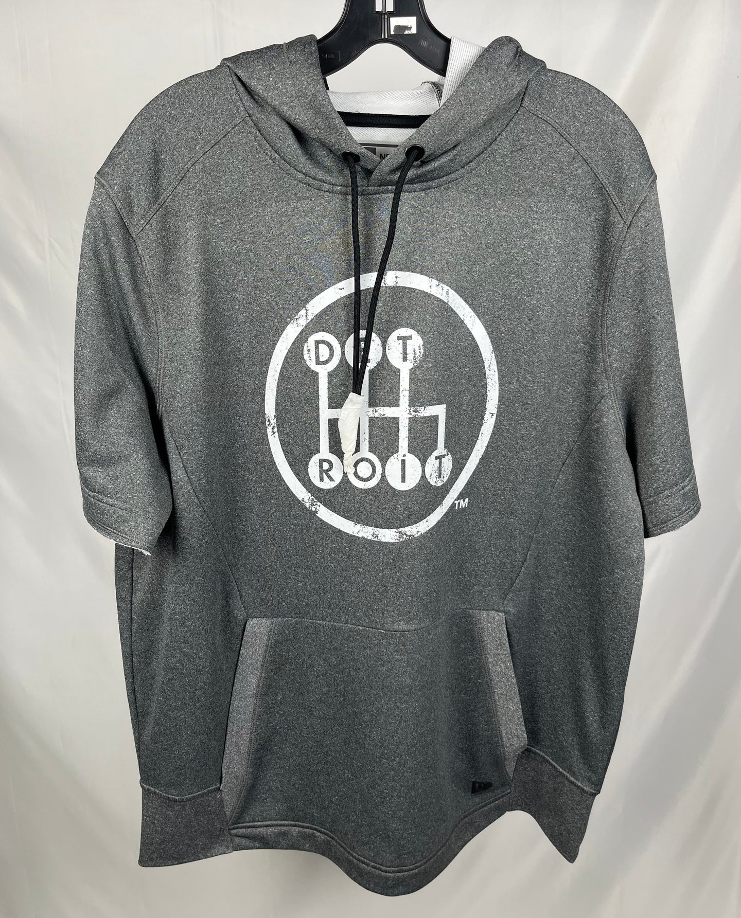 (1 of 1) New Era Shifter Grey Short Sleeve Hoodie - LARGE