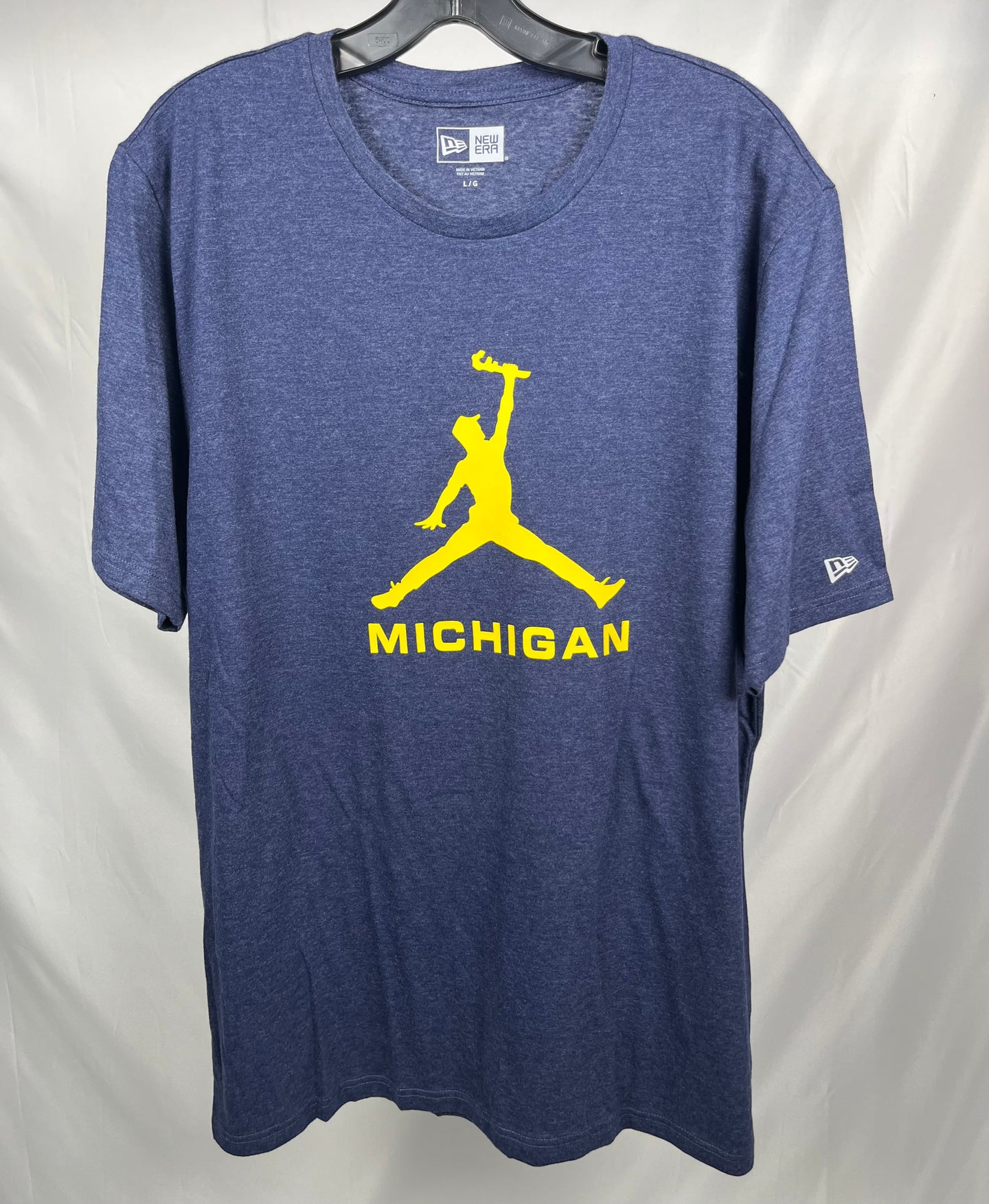 (1 of 1) New Era Michigan Jumpman Navy Shirt  - LARGE