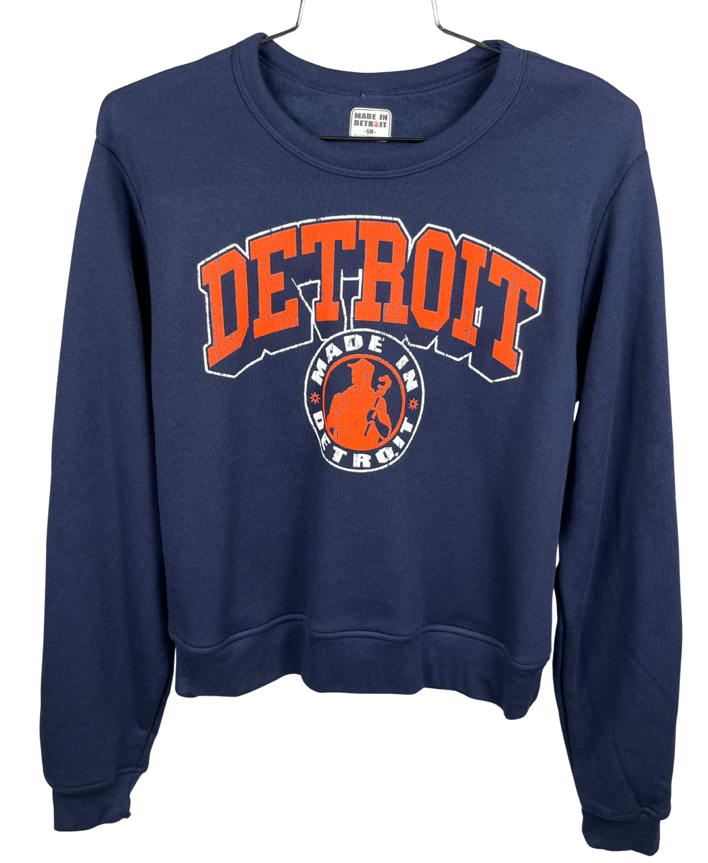 Ladies Orange Arch Madness Crop Crewneck
