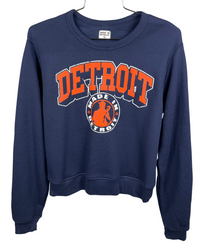 Ladies Orange Arch Madness Crop Crewneck