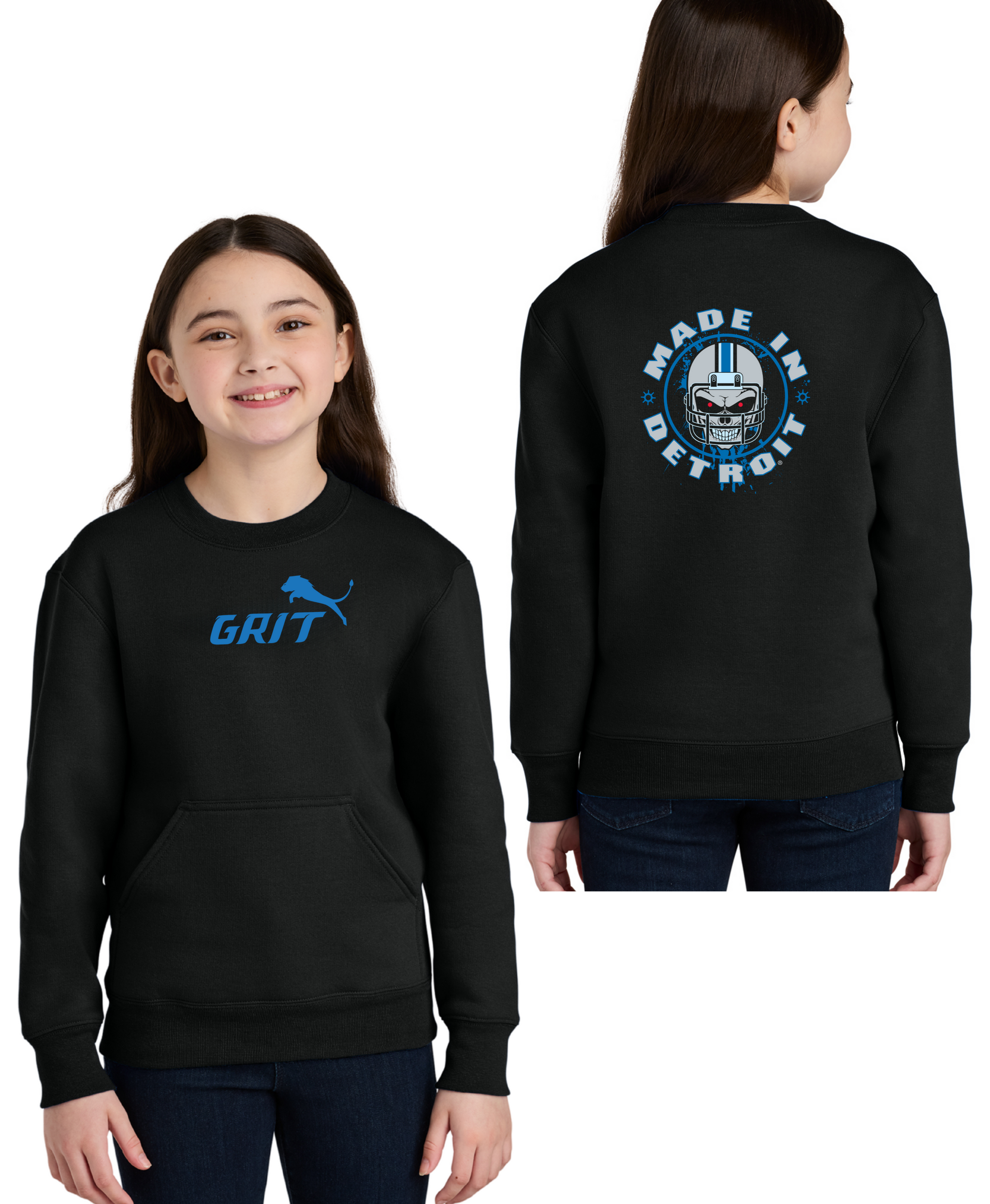 Youth Grit/Helmet Skull Pocket Crew