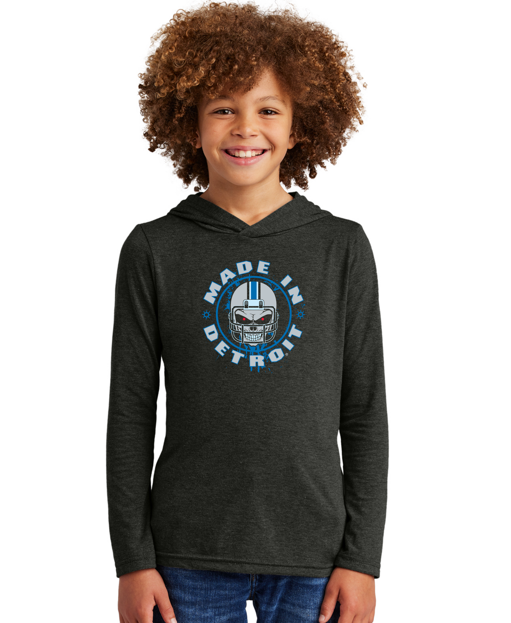 Youth Helmet Skull Long Sleeve Hood