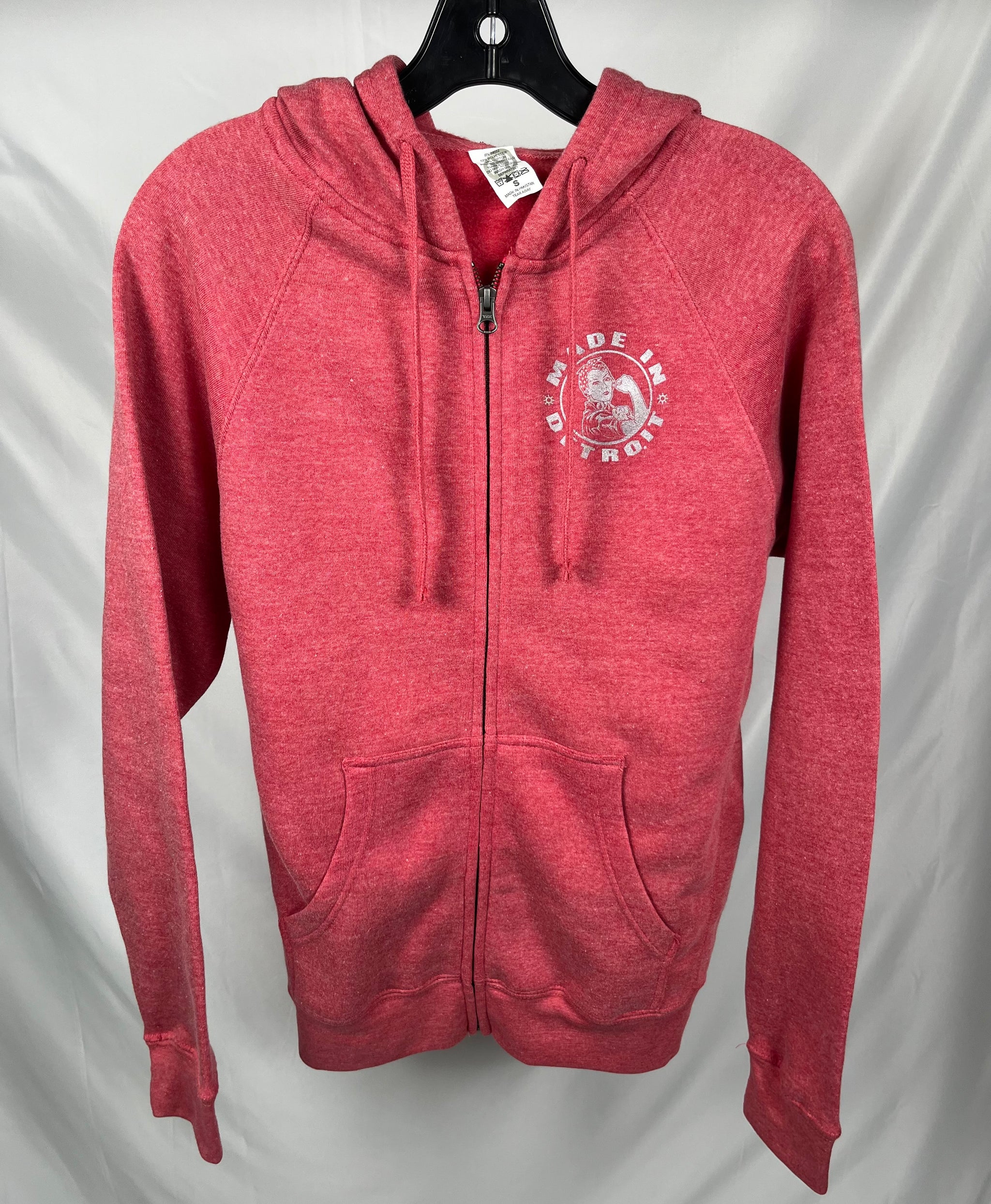 NEW (1 of 1) Ladies Silver Rosie Heather Red Zip Up - SMALL