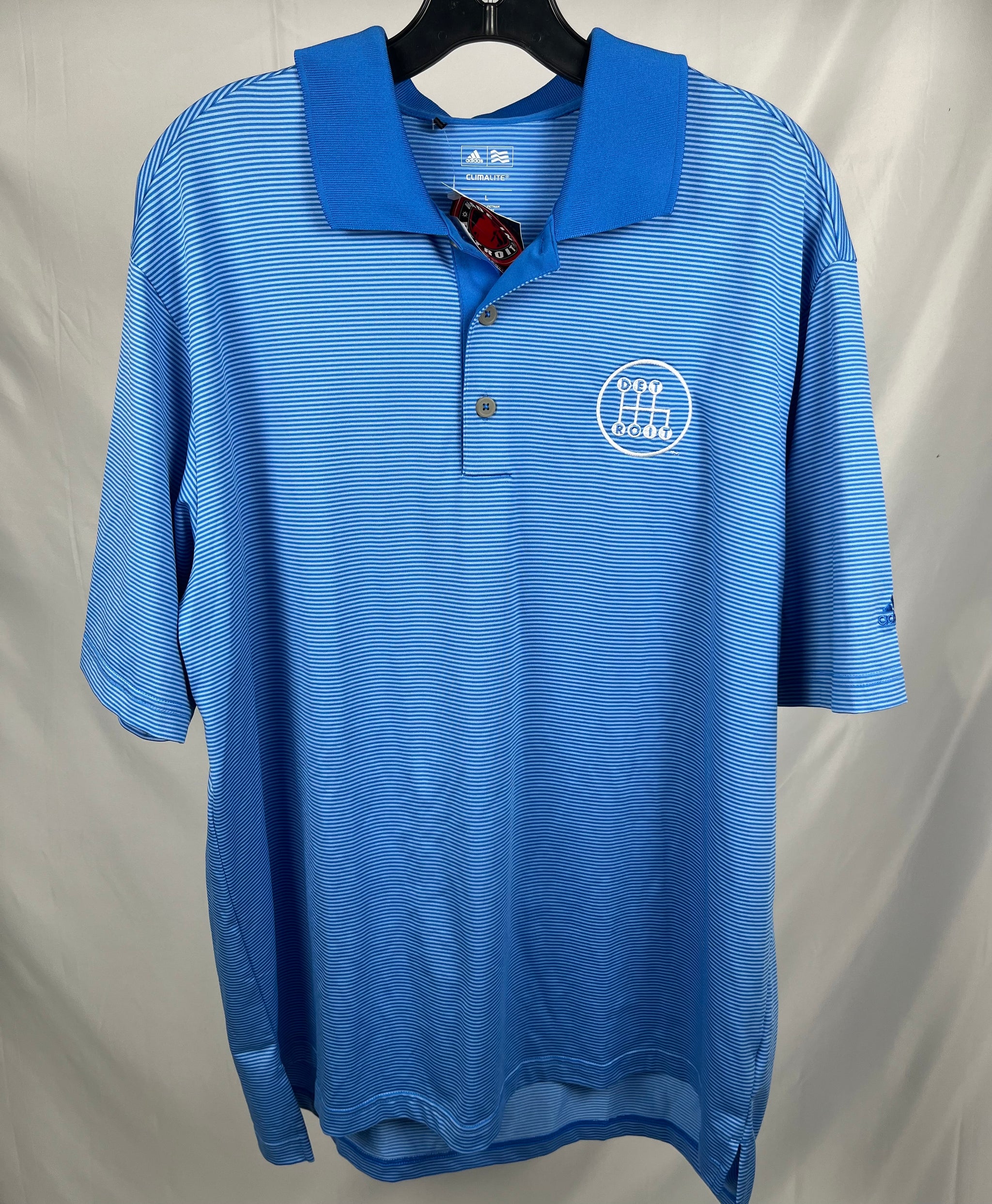 (1 of 1) Shifter Blue Striped Polo - LARGE