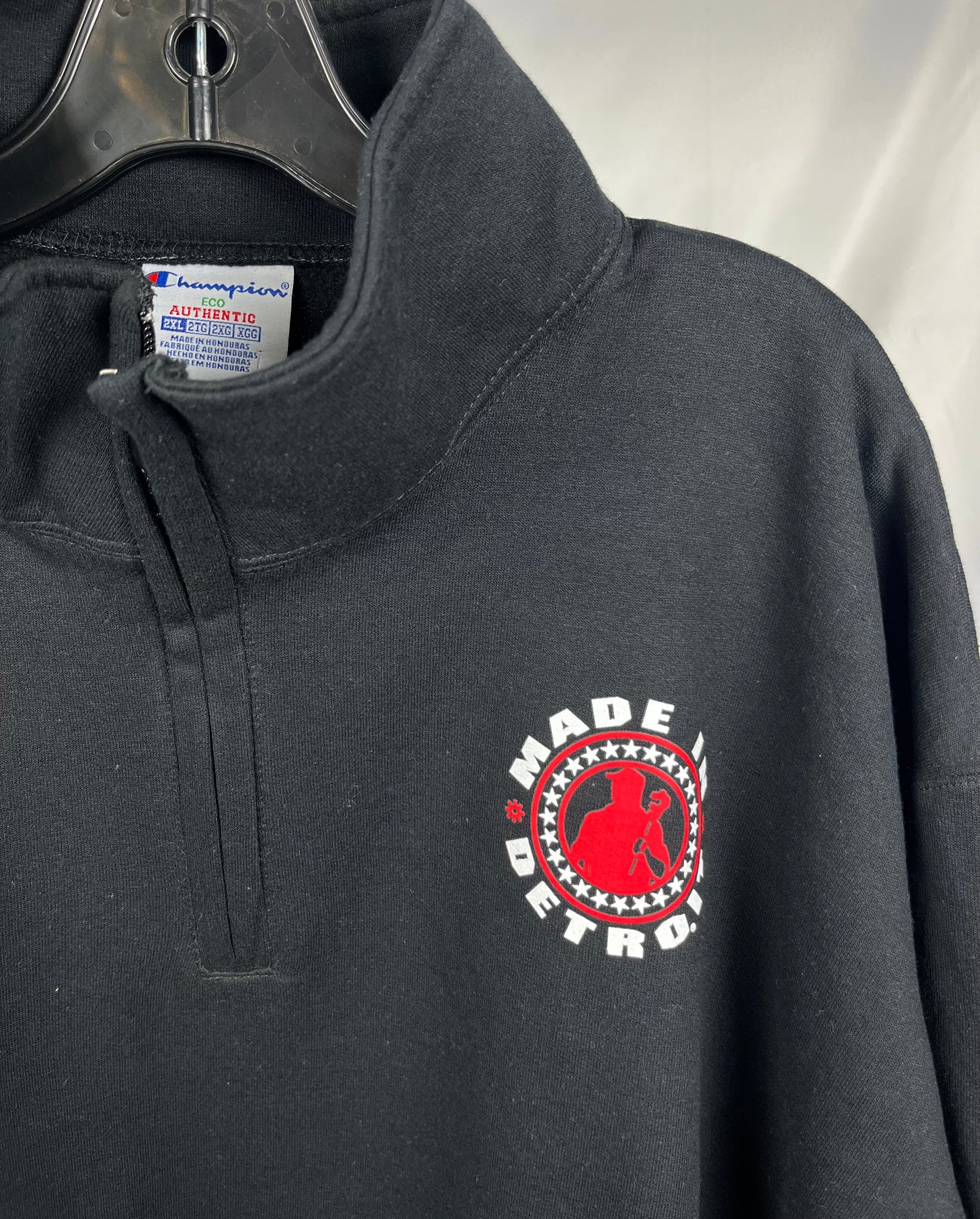 (2 of 2) MID Stars Black 1/4 Zip - LARGE/2XL
