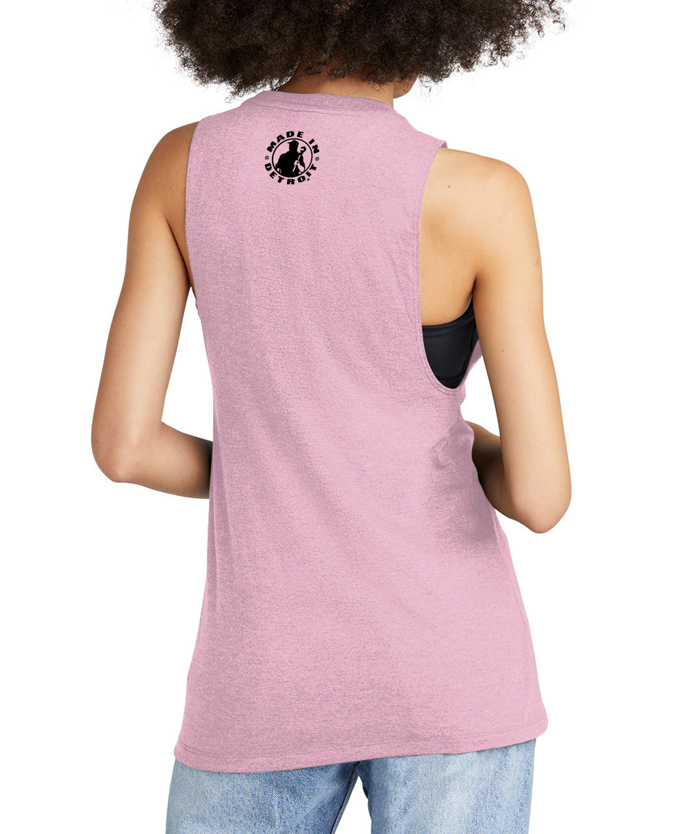 Ladies Detroit Peace Muscle Tank