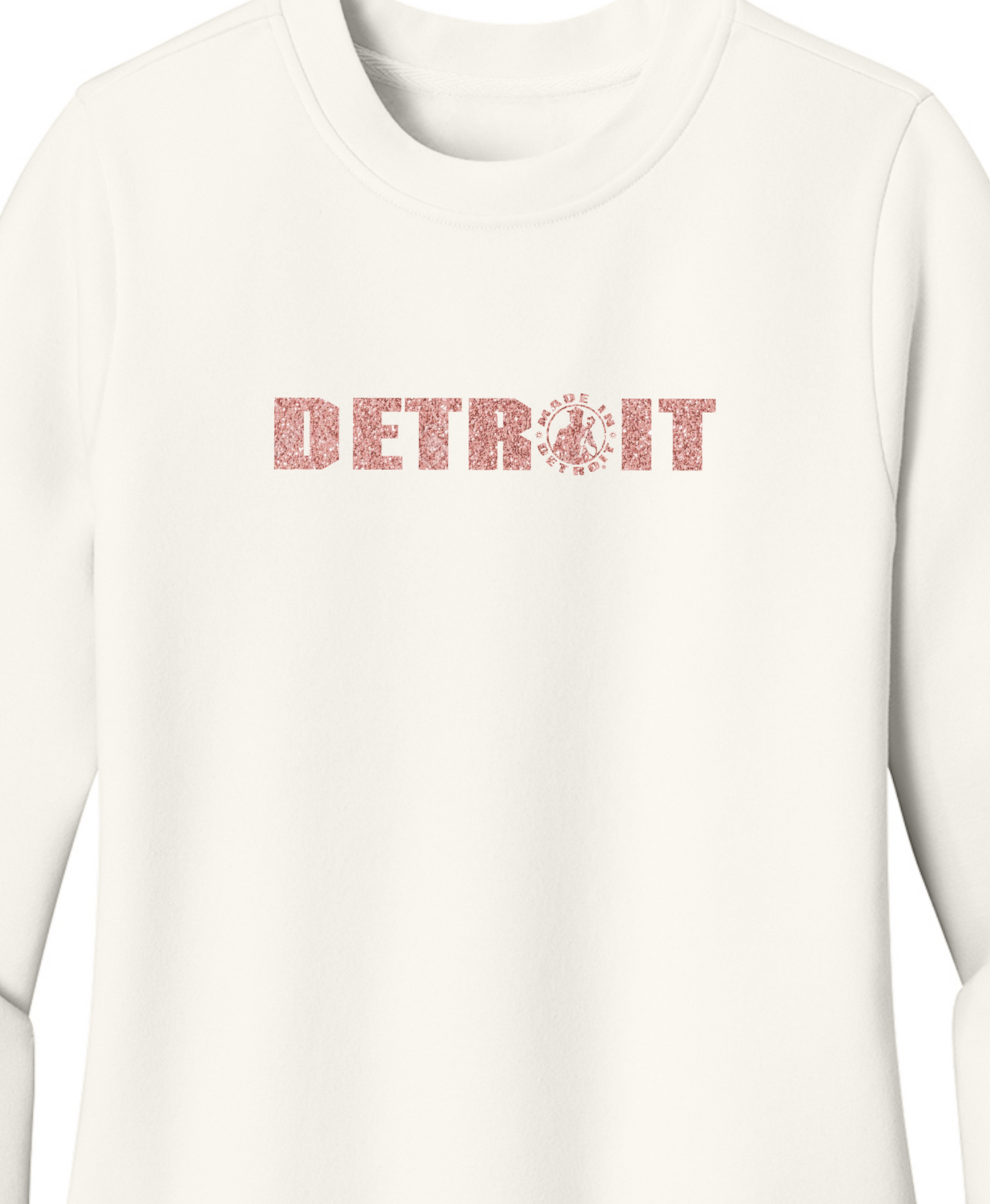 Ladies Rose Gold Detroit Crewneck